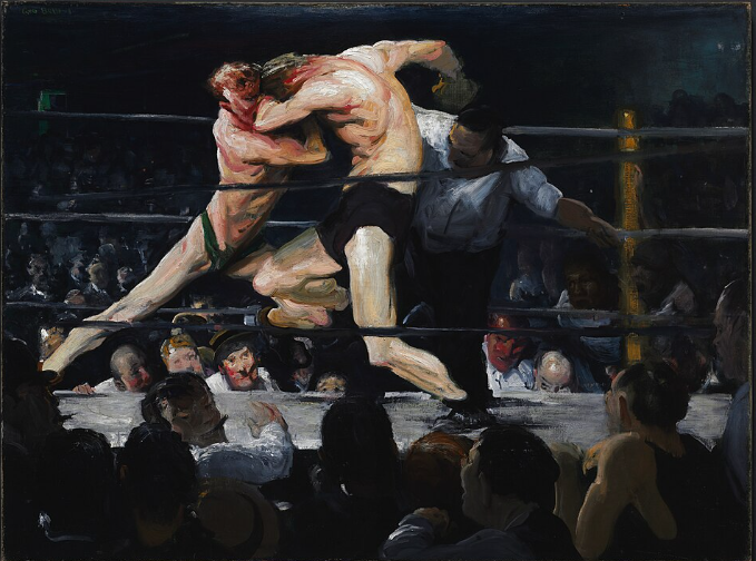 Boxeur à l'entraînement dans une salle sombre